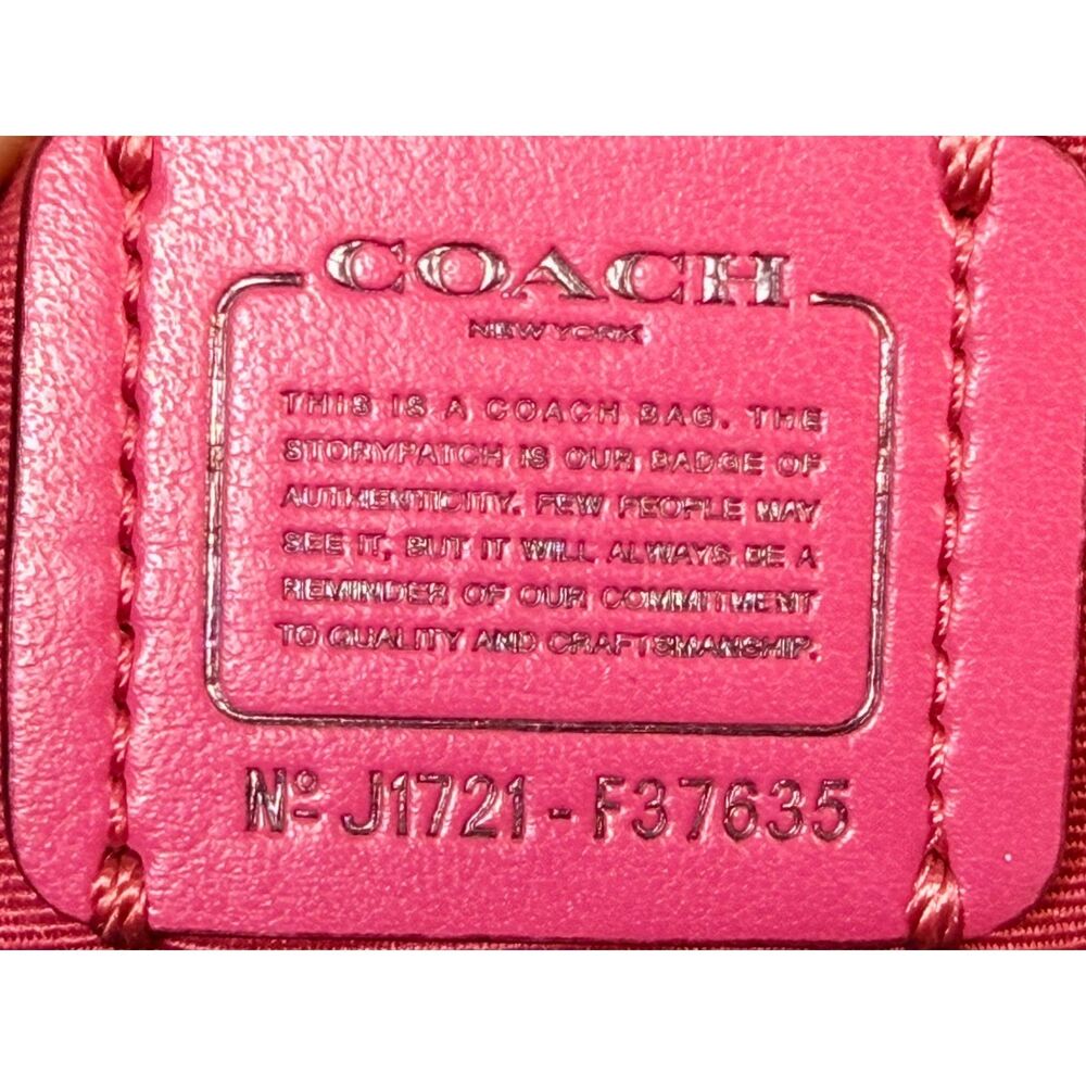 Coach Hot Pink Pebbled Leather Crossbody Satchel - Picture 13 of 15